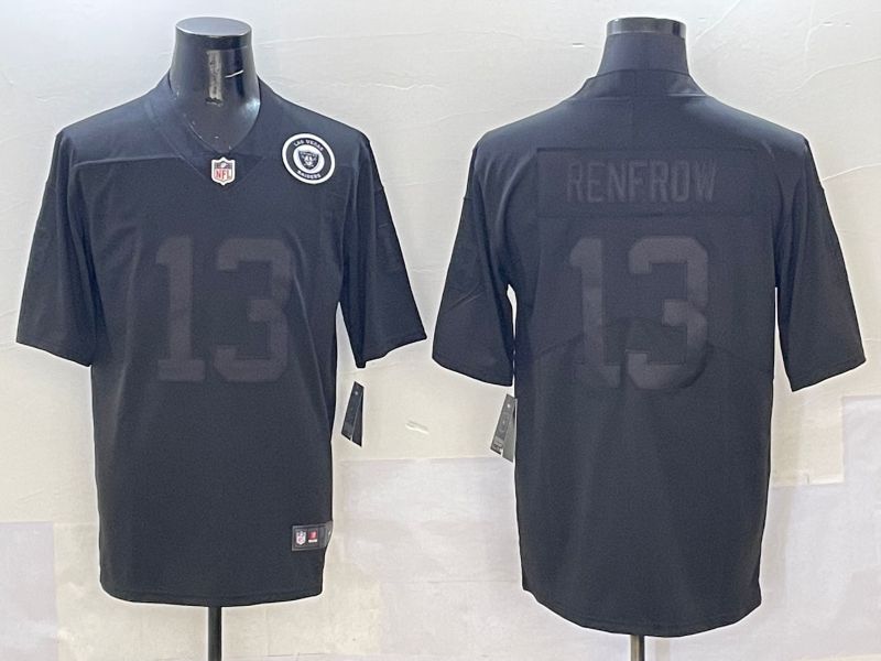 Men 2025 Oakland Raiders #13 Renfrow Black Nike Limited NFL Jersey style 4